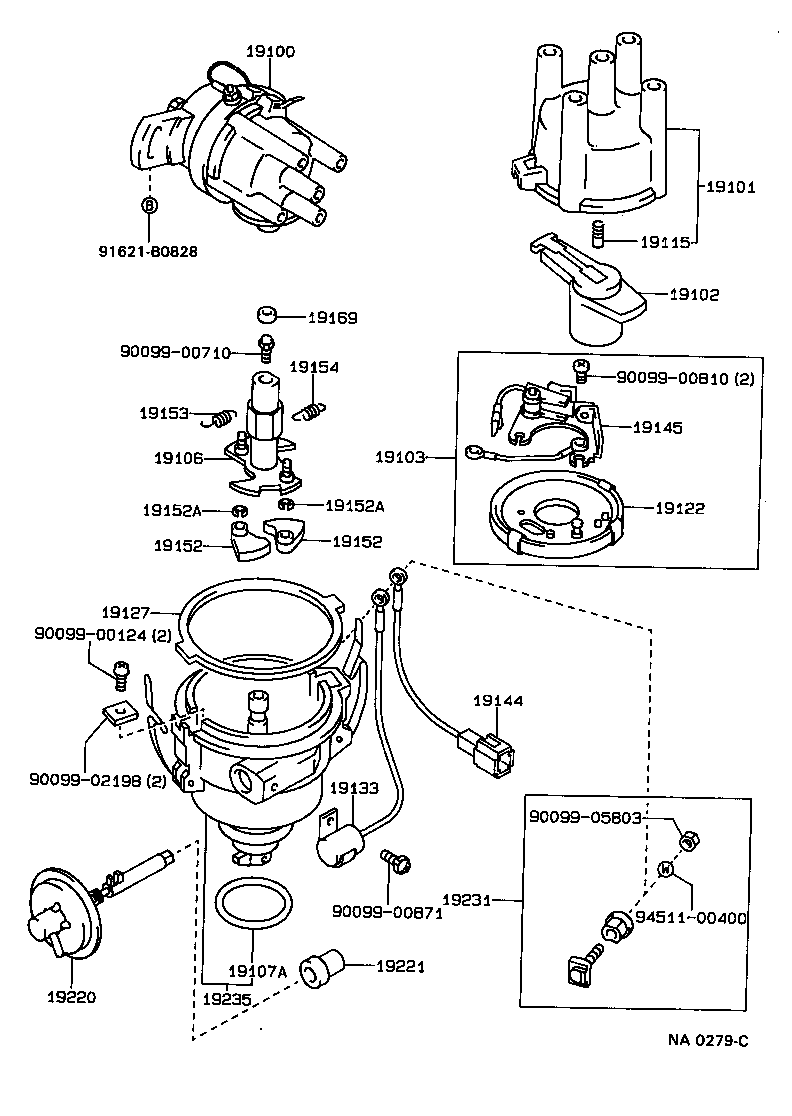 19020-16111 DISTRIBUTOR ASSY product image