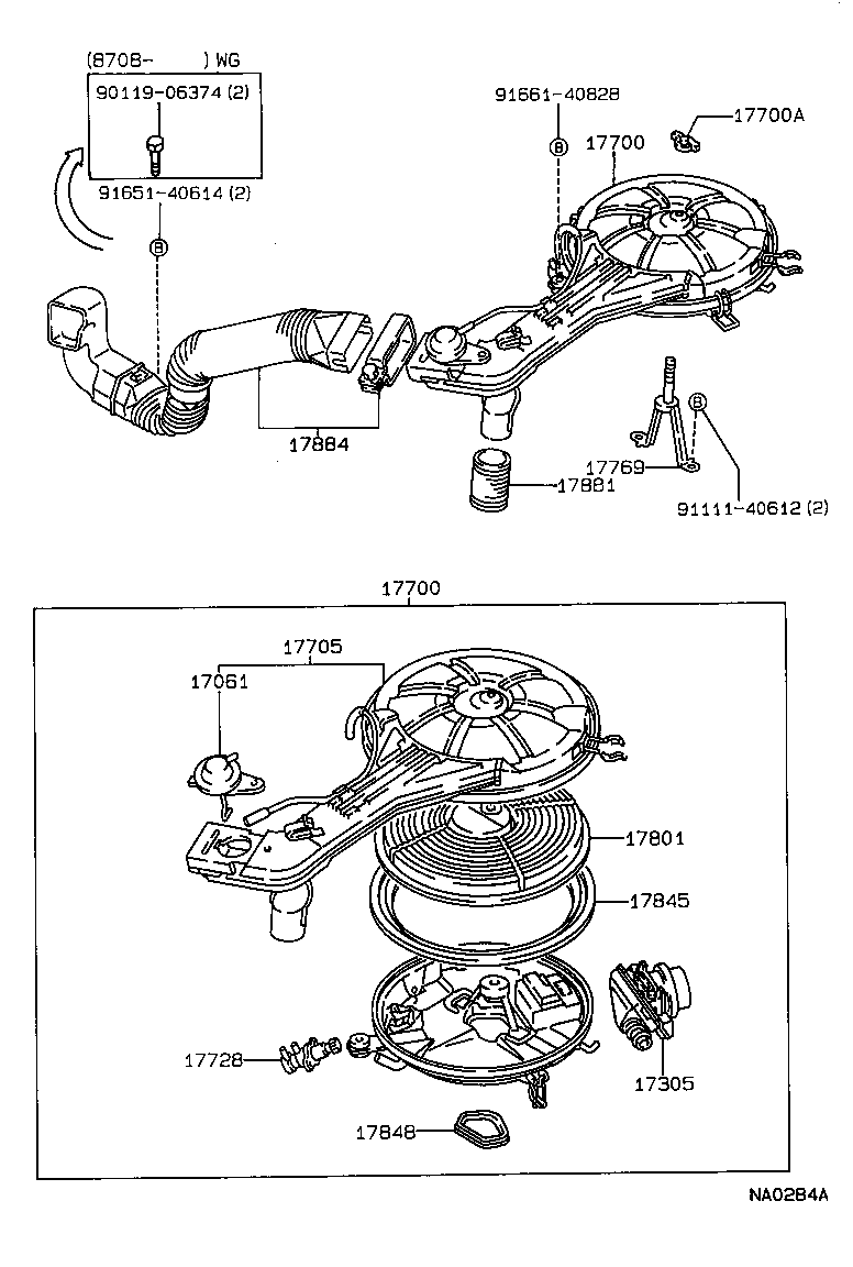 17705-11360 CAP SUB-ASSY, AIR CLEANER product image