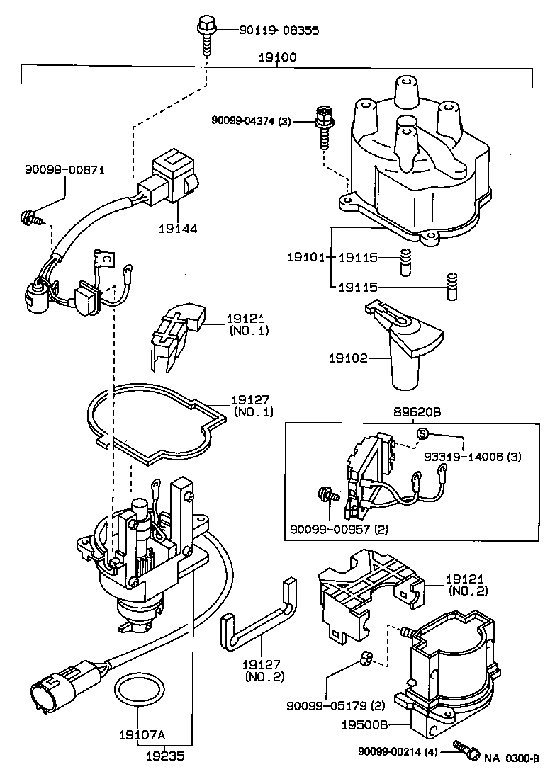 19020-16111 DISTRIBUTOR ASSY product image