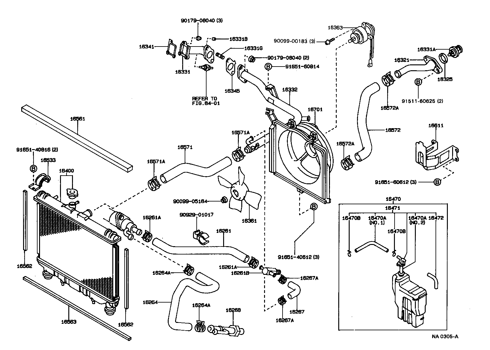 16261-74040 HOSE, WATER BY-PASS product image