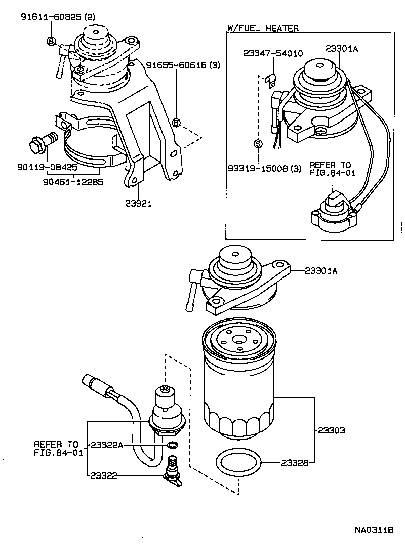 23264-11010 SUPPORT, FUEL FILTER product image