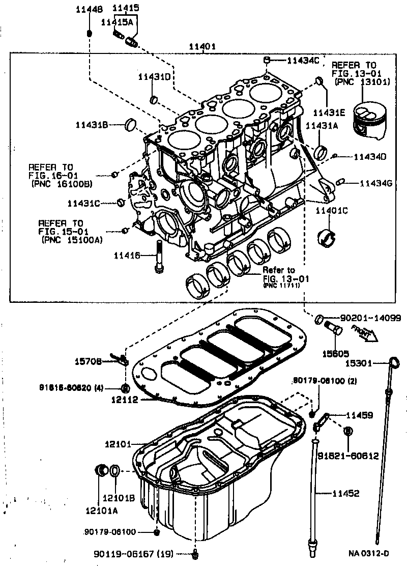 11401-79365 BLOCK SUB-ASSY, CYLINDER product image