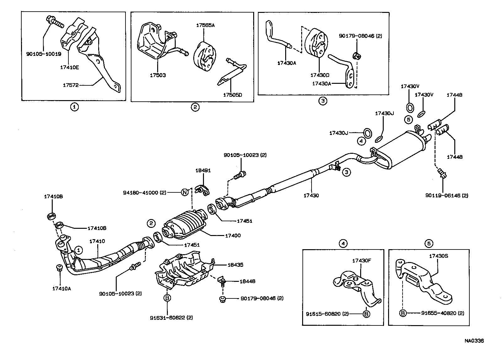 17430-42092 PIPE ASSY, EXHAUST, TAIL product image