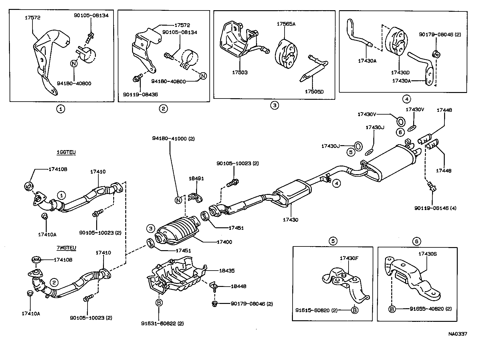 17430-42092 PIPE ASSY, EXHAUST, TAIL product image