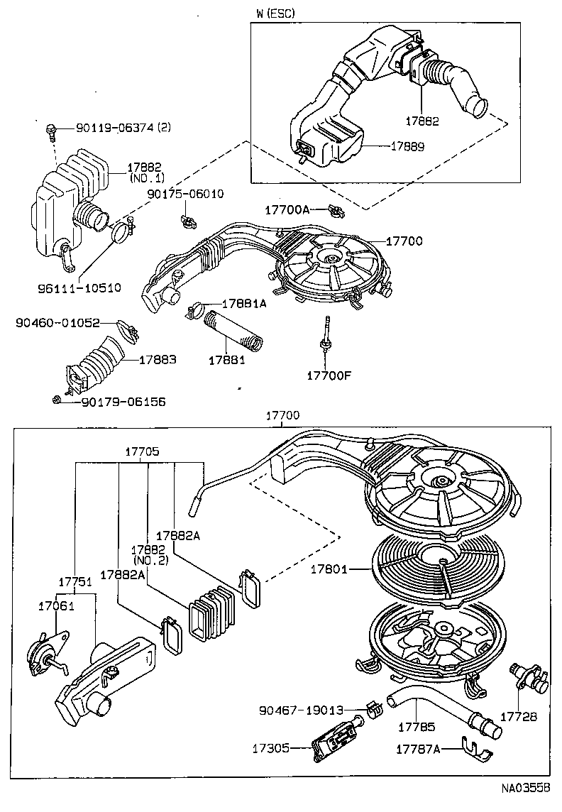 17700-74200 CLEANER ASSY, AIR product image