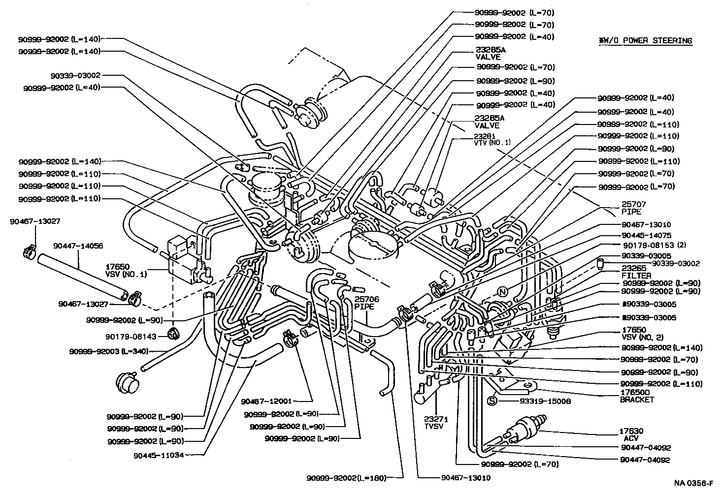17341-74080 HOSE, NO.1(FOR IDLE-UP) product image