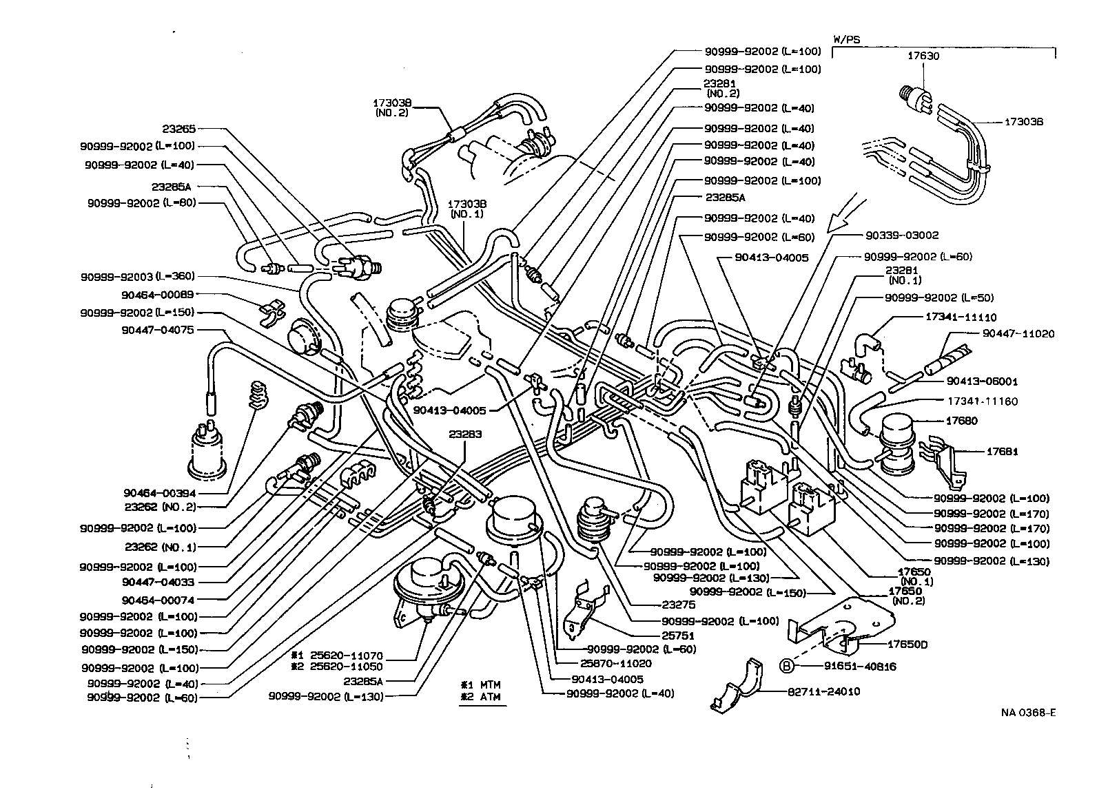 17341-74080 HOSE, NO.1(FOR IDLE-UP) product image