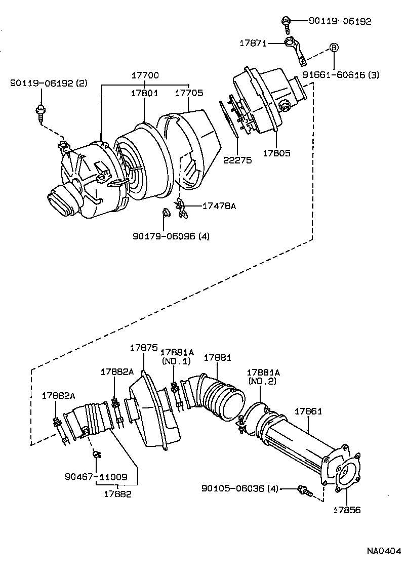 17700-46090 CLEANER ASSY, AIR product image