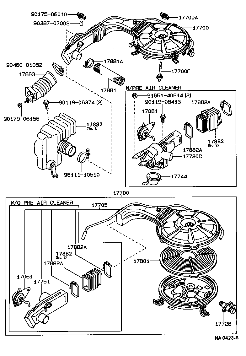 17700-74170 CLEANER ASSY, AIR product image