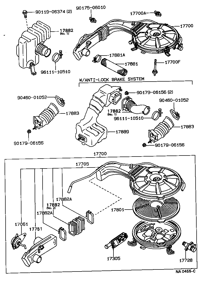 17705-74180 CAP SUB-ASSY, AIR CLEANER product image