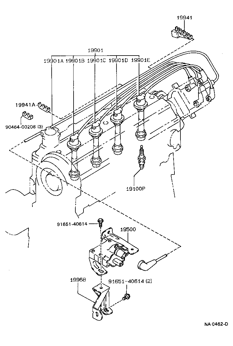 19968-16020 BRACKET, IGNITION COIL product image