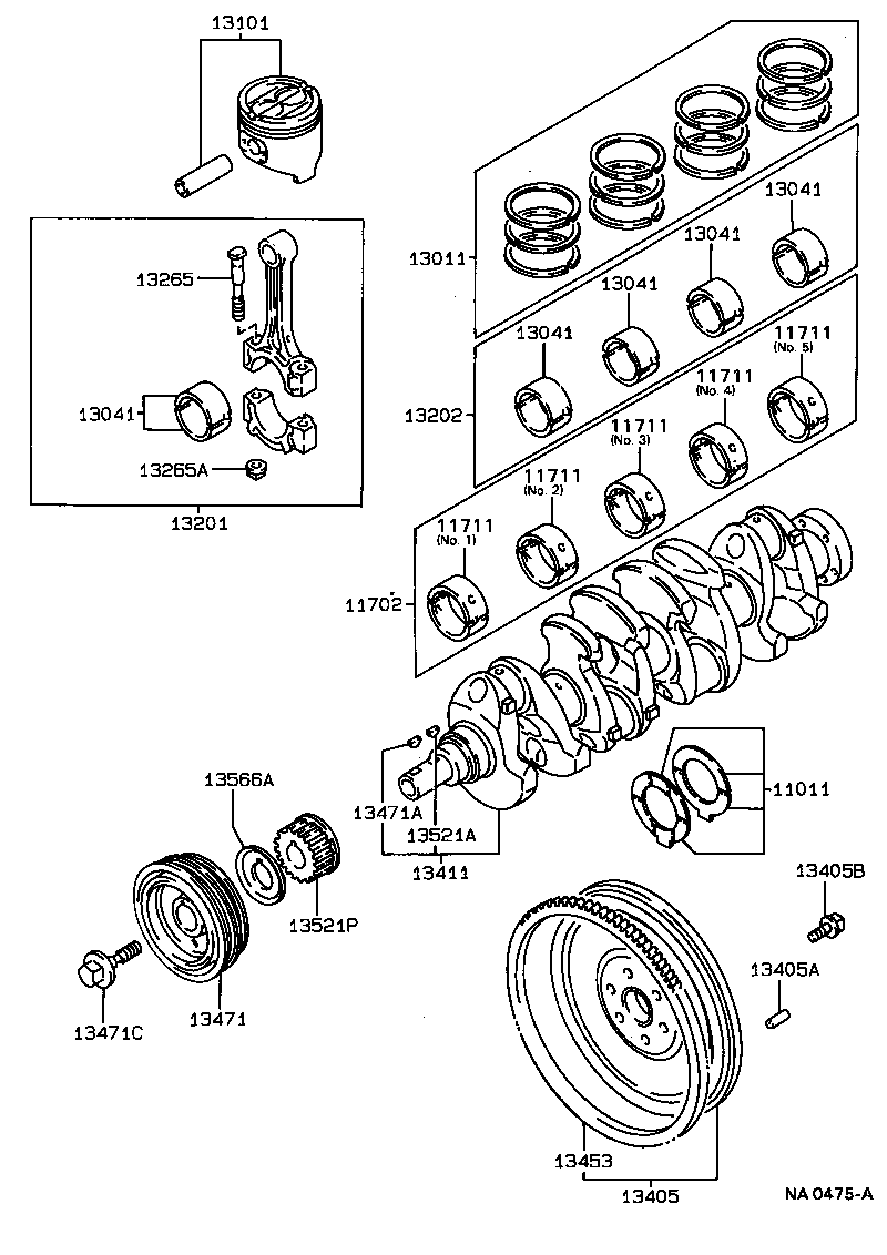 13103-70040 PISTON SUB-ASSY, W/PIN product image