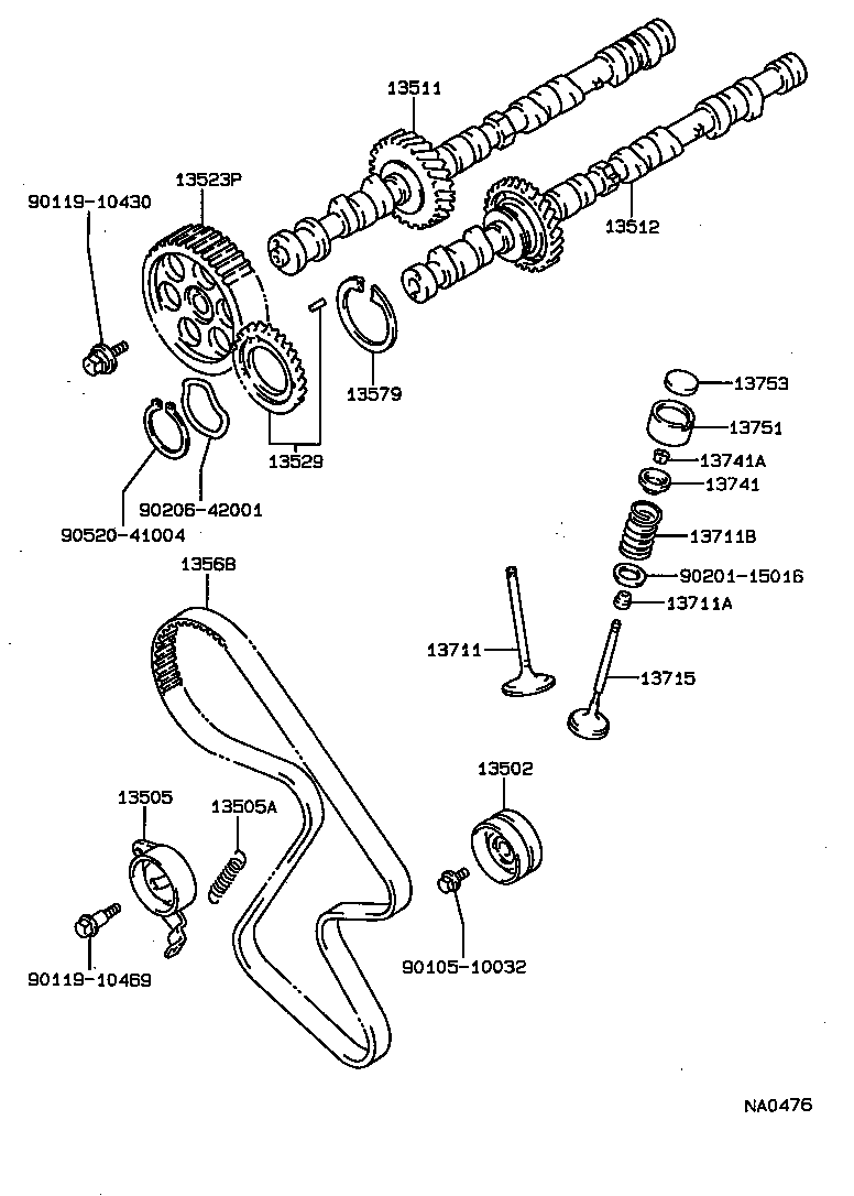 13511-64051 CAMSHAFT product image
