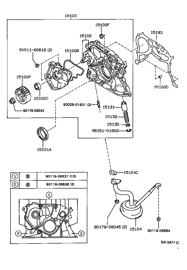 15134-46020 GASKET, OIL PUMP RELIEF VALVE product image