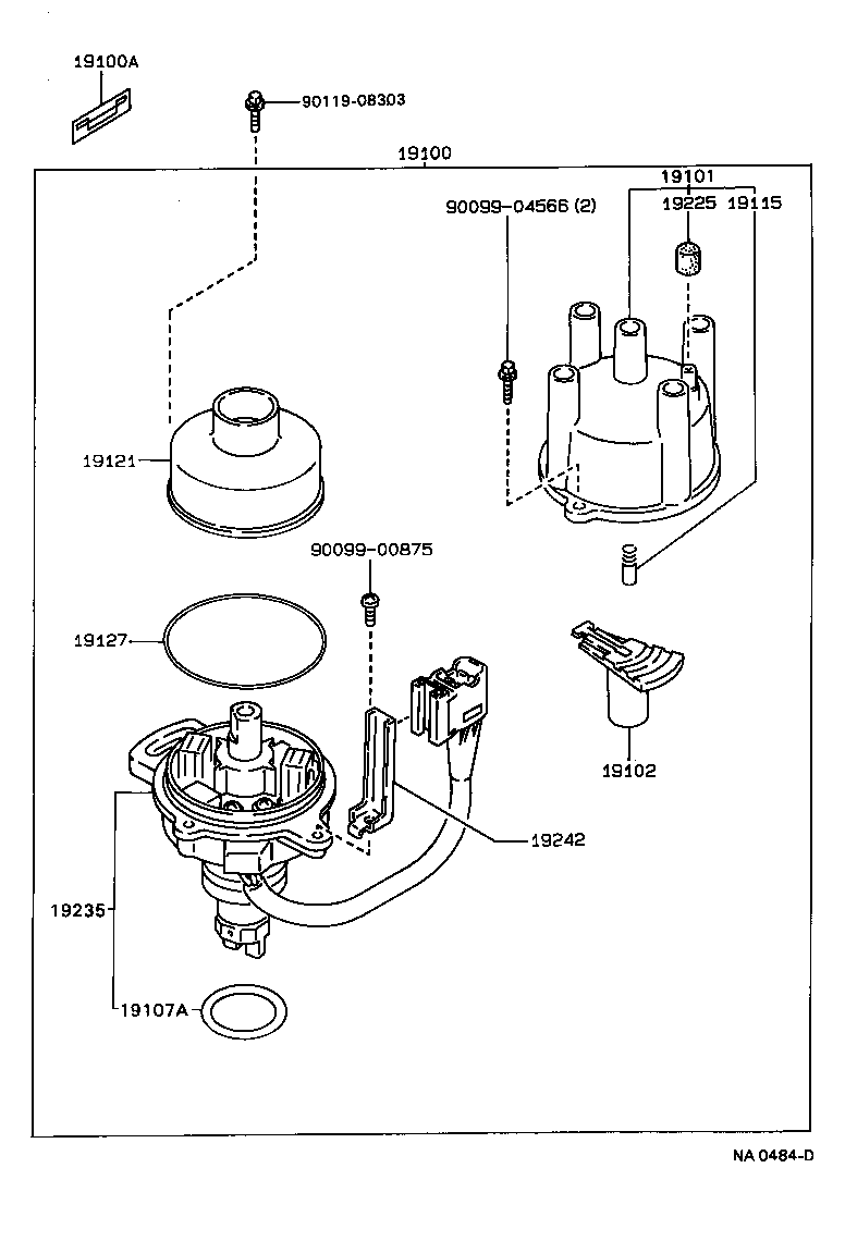 19100-74080 DISTRIBUTOR ASSY product image