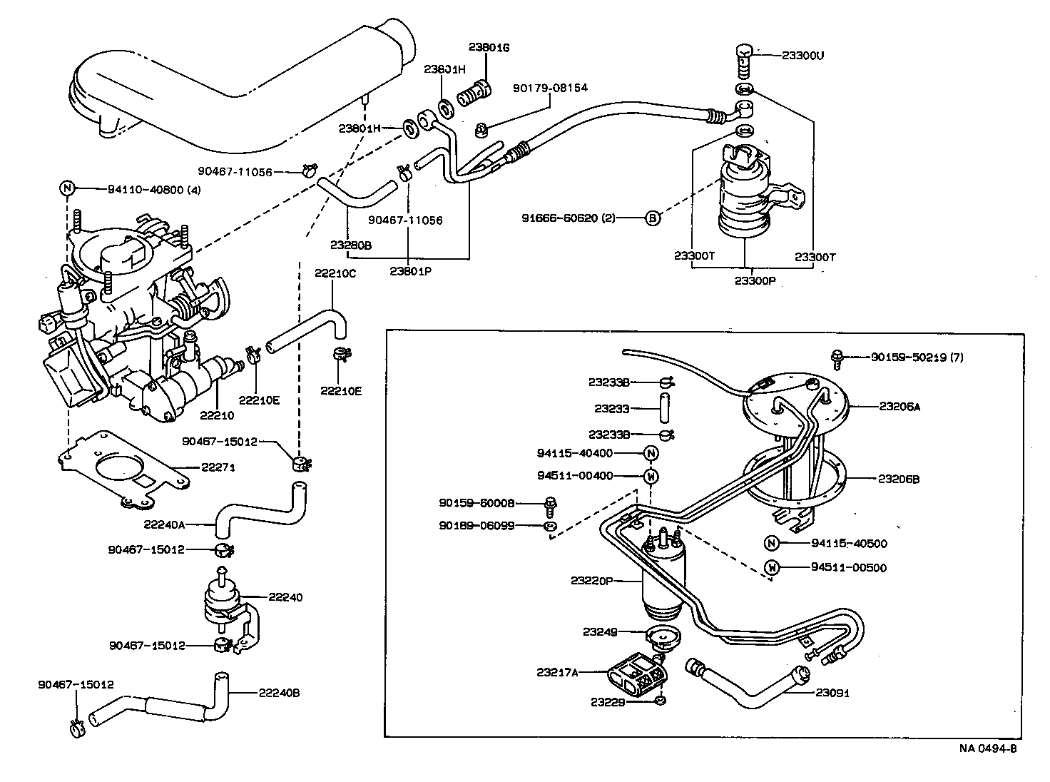 22271-74040 GASKET, THROTTLE BODY product image
