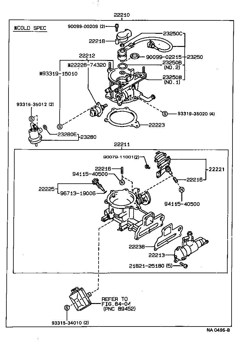 22271-74040 GASKET, THROTTLE BODY product image