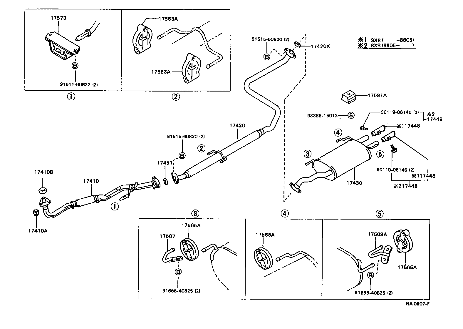 17410-74430 PIPE ASSY, EXHAUST, FRONT product image