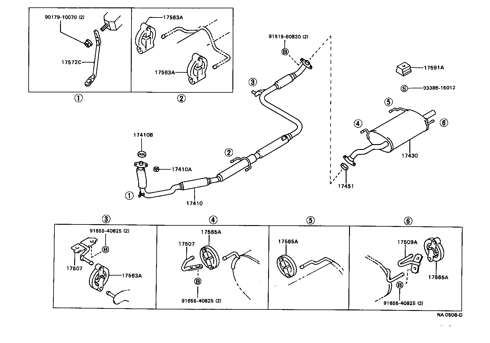 17410-74430 PIPE ASSY, EXHAUST, FRONT product image