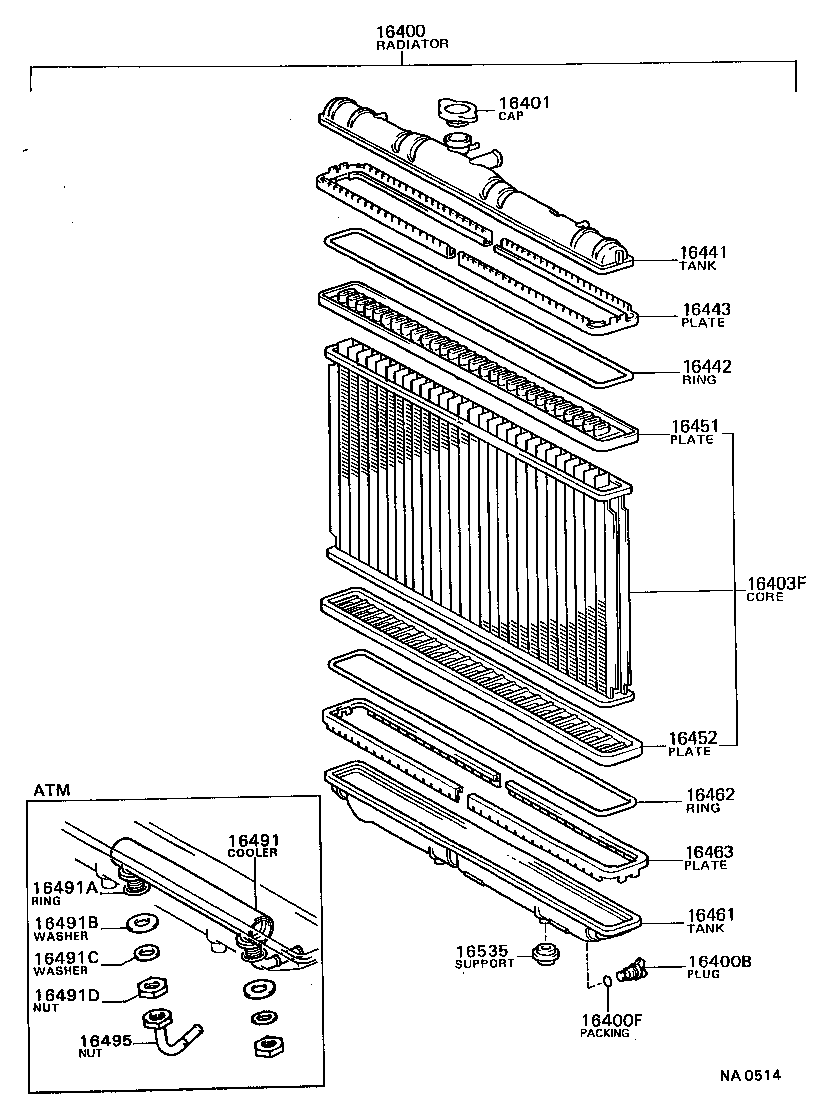 16261-16010 HOSE, WATER BY-PASS product image
