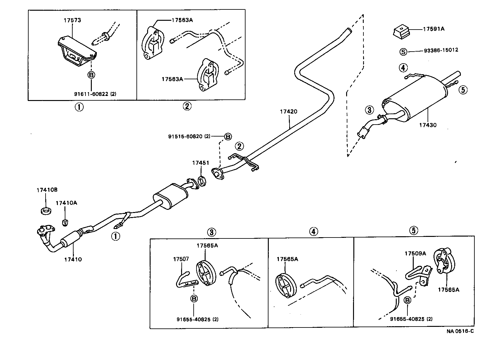 17430-16611 PIPE ASSY, EXHAUST, TAIL product image