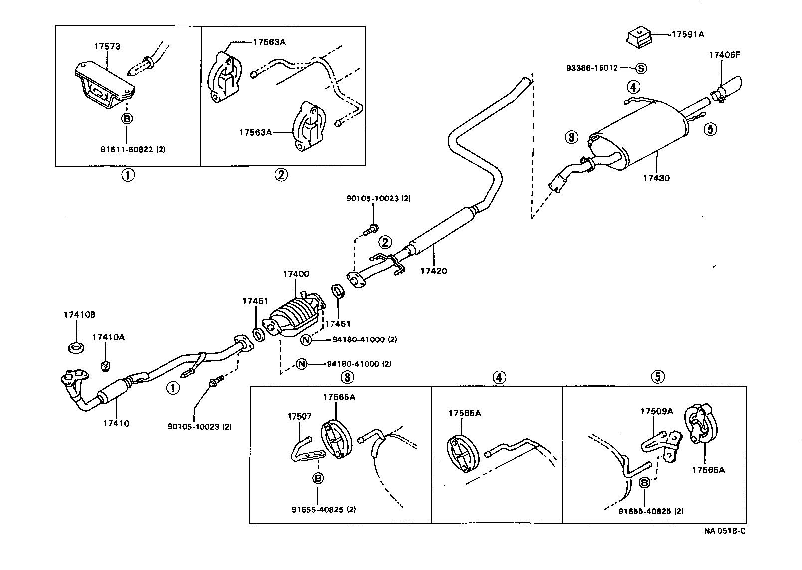 17430-16611 PIPE ASSY, EXHAUST, TAIL product image