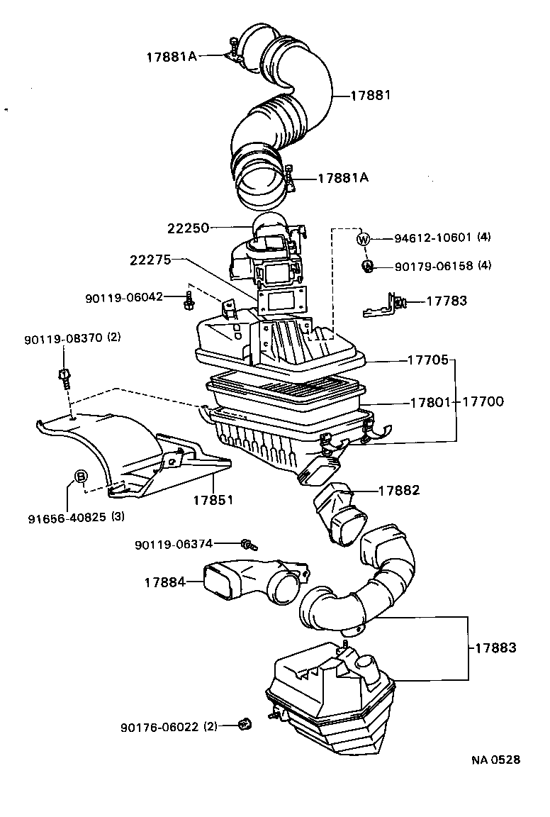 17705-74180 CAP SUB-ASSY, AIR CLEANER product image