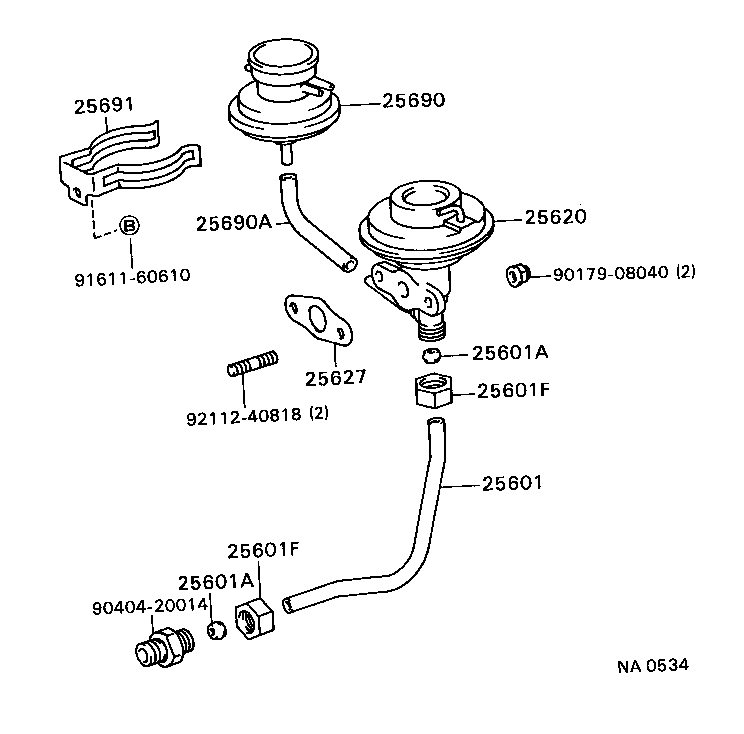 25620-15320 VALVE ASSY, EGR product image