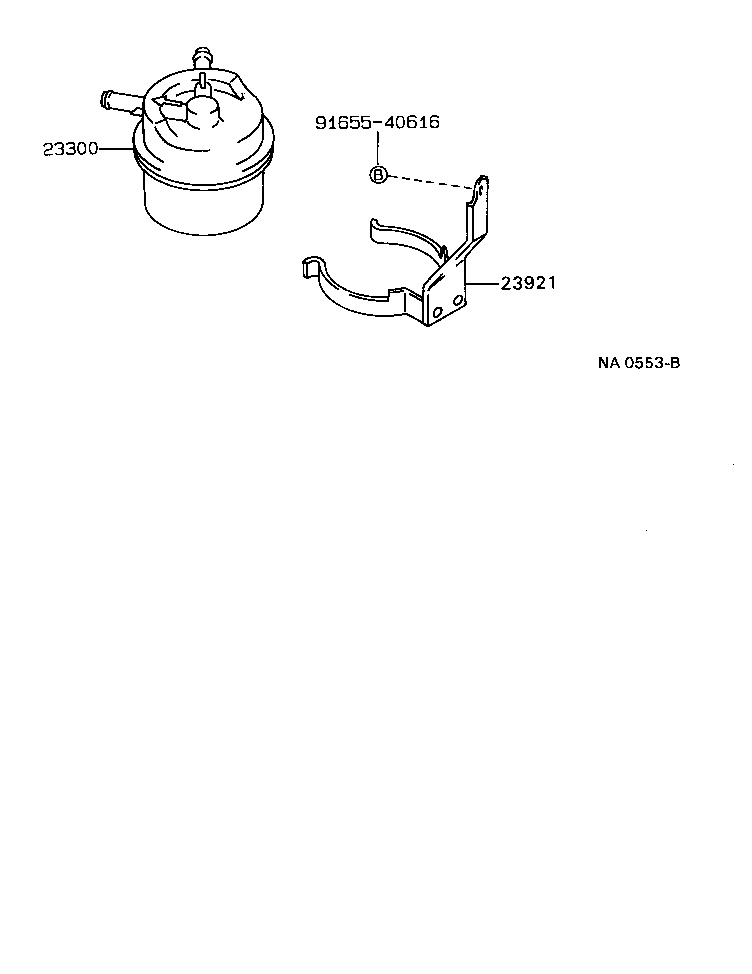 90929-01215 SUPPORT, FUEL FILTER product image