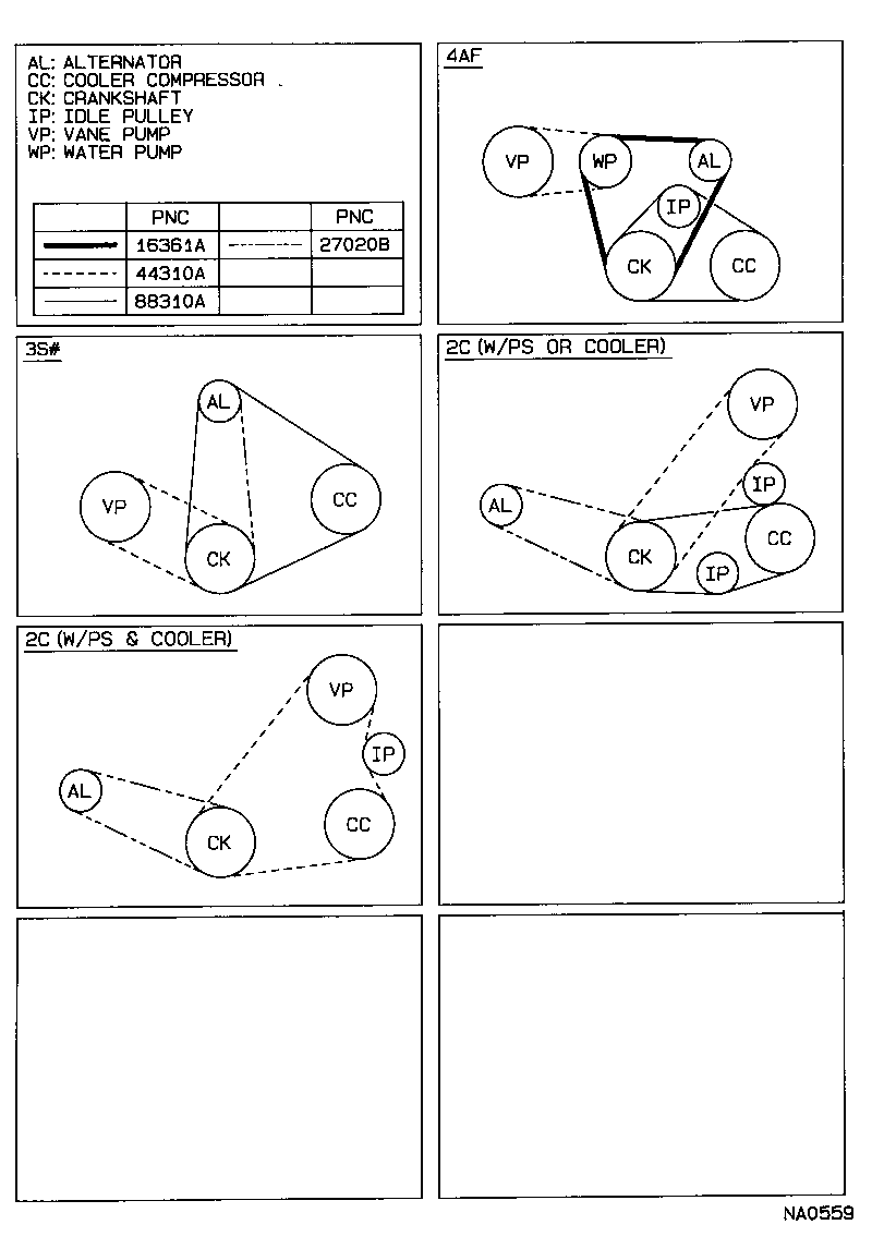 99365-71120 BELT, V (COOLER COMPRESSOR TO CRANKSHAFT PULLEY), NO.1 product image