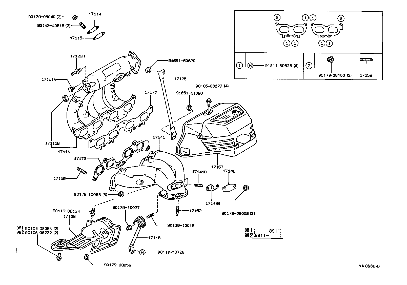17118-74110 STAY, MANIFOLD product image