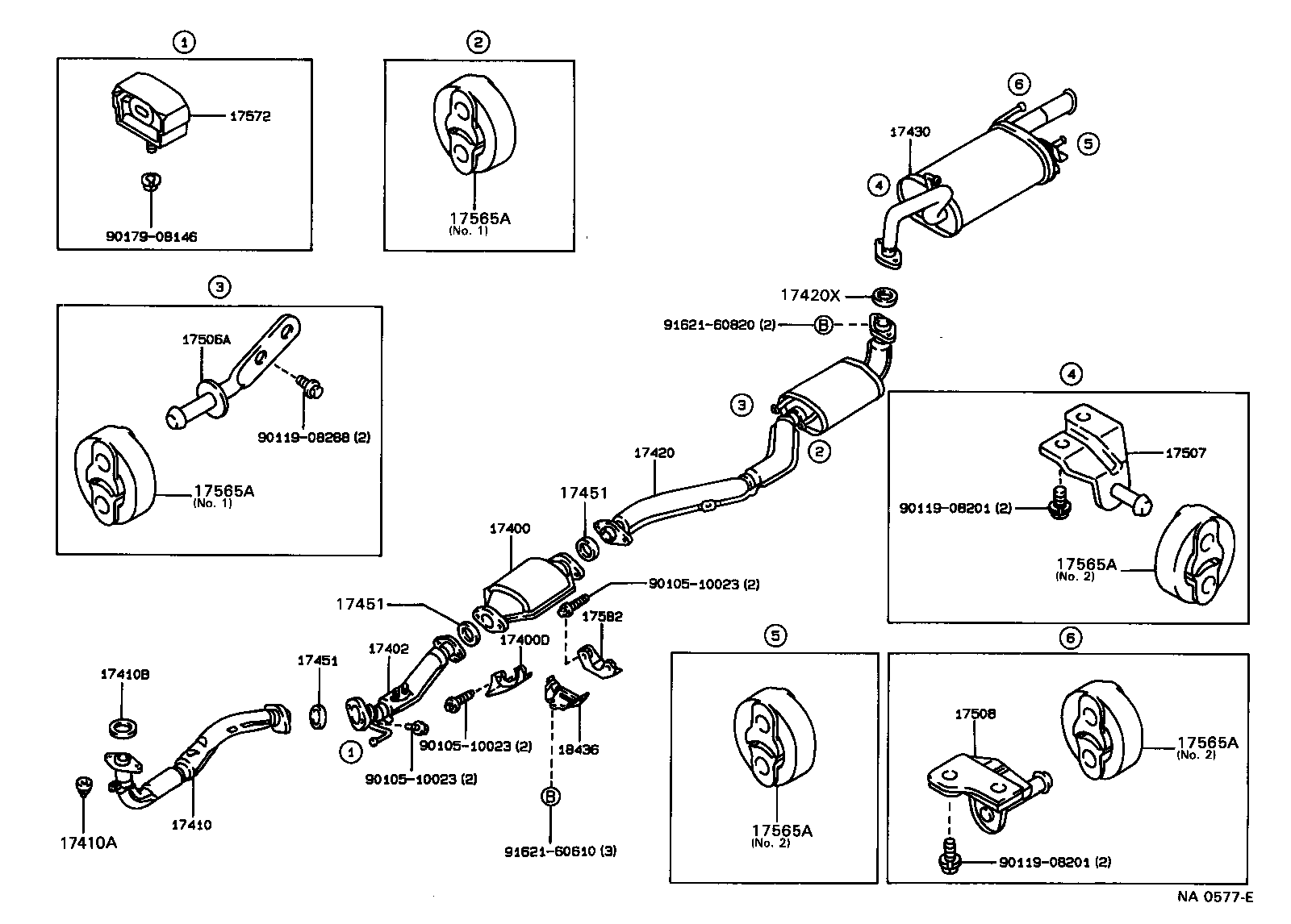 17430-16411 PIPE ASSY, EXHAUST, TAIL product image