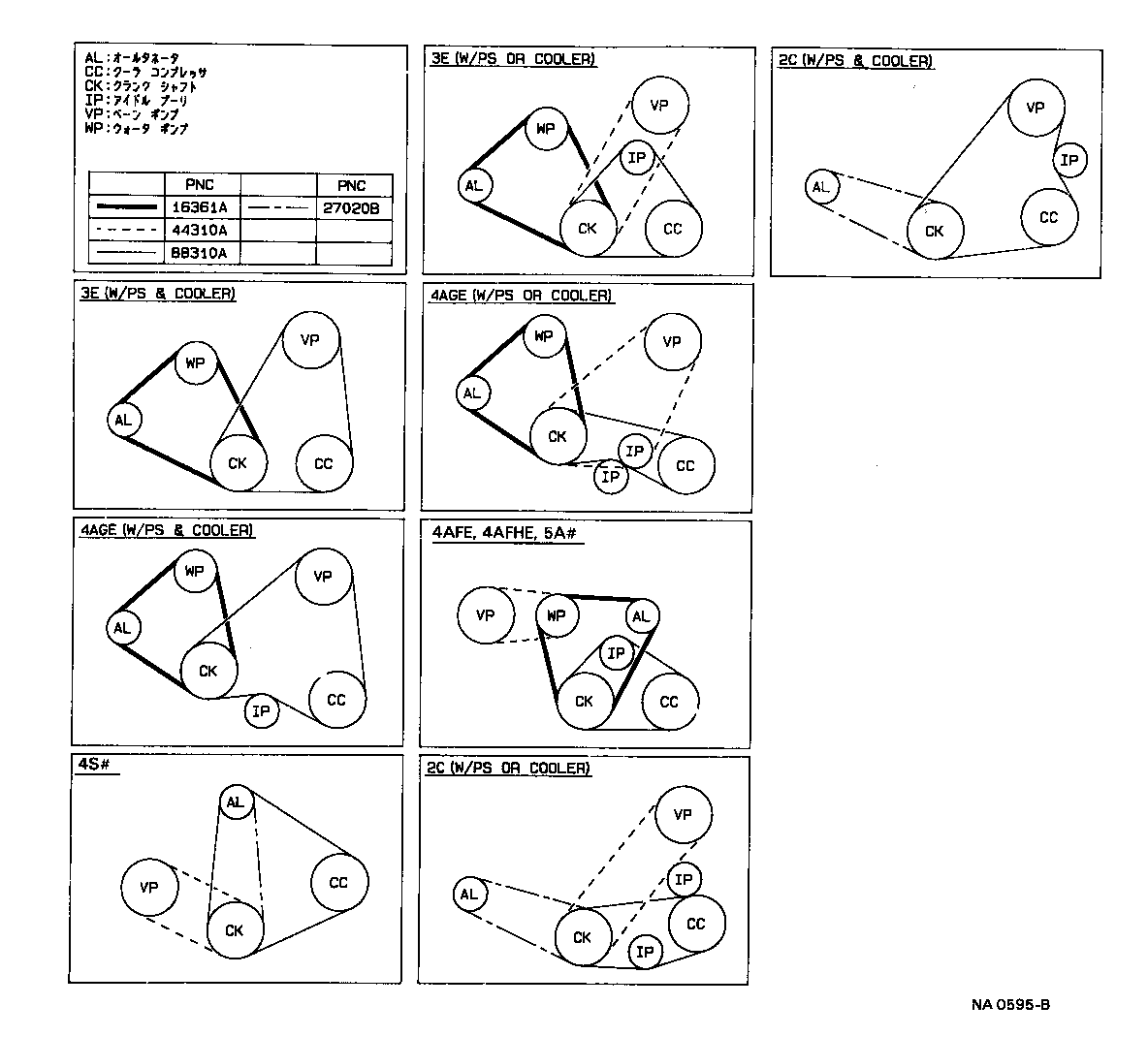 99365-70890 BELT, V (COOLER COMPRESSOR TO CRANKSHAFT PULLEY), NO.1 product image