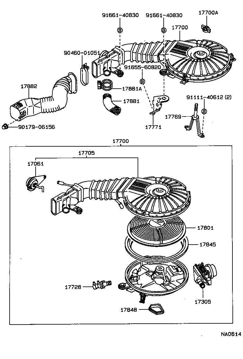 17700-74150 CLEANER ASSY, AIR product image