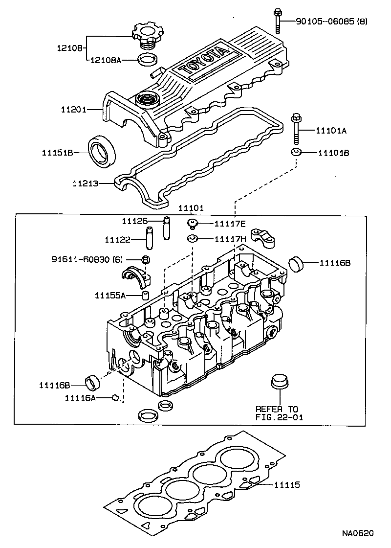 11101-19295 HEAD SUB-ASSY, CYLINDER product image