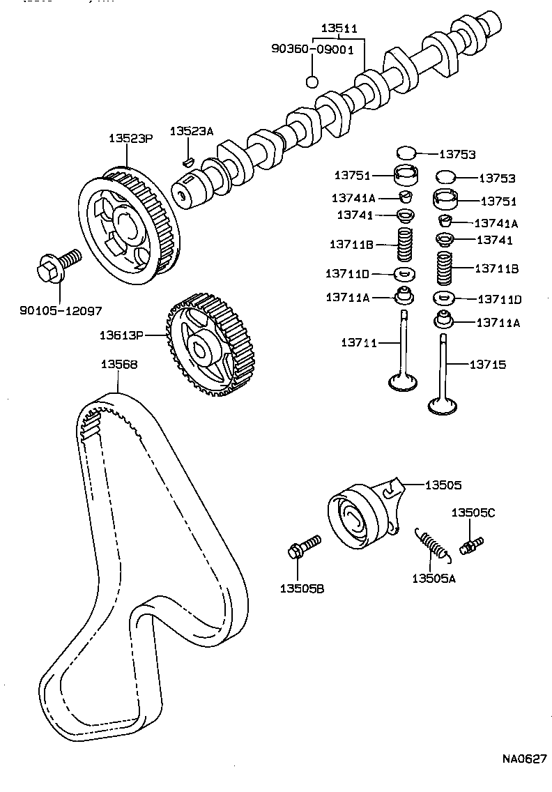13501-55020 CAMSHAFT product image