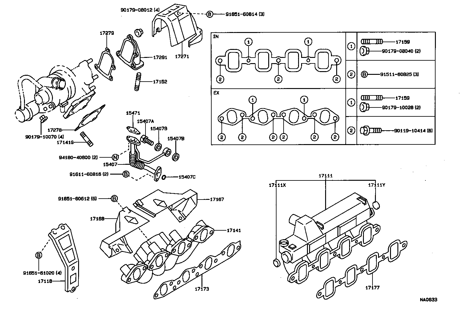 17141-11160 MANIFOLD, EXHAUST product image