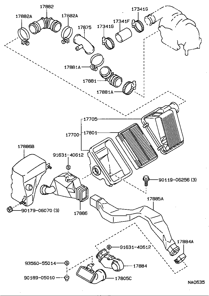 17700-11490 CLEANER ASSY, AIR product image