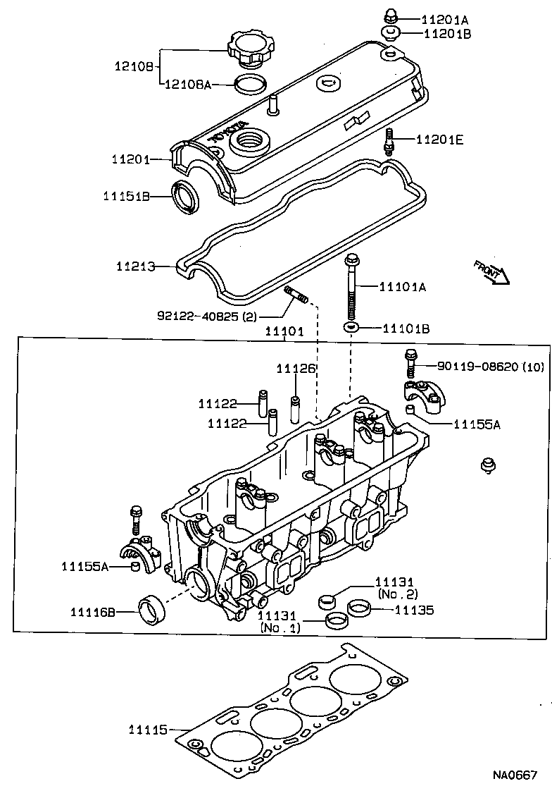 11201-64080 COVER SUB-ASSY, CYLINDER HEAD product image