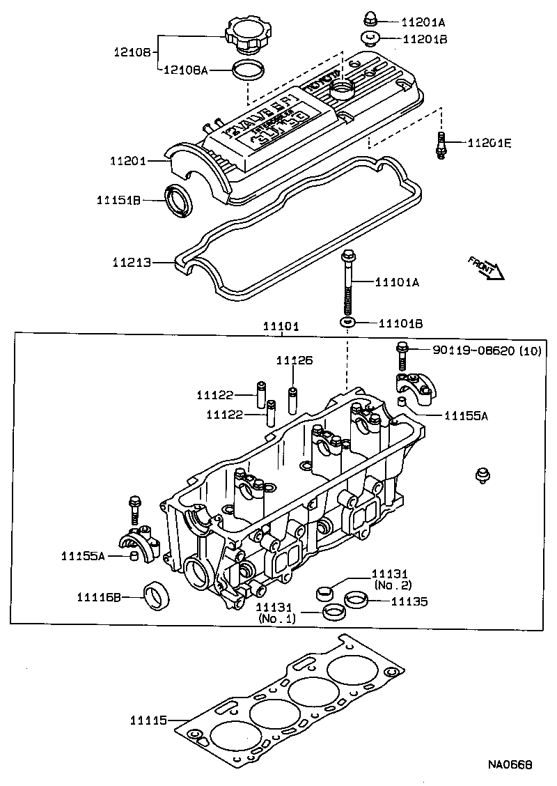 11101-19295 HEAD SUB-ASSY, CYLINDER product image