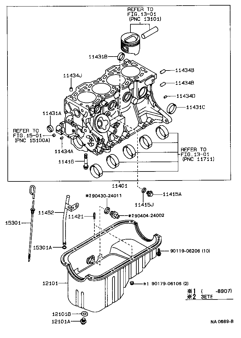 11401-19367 BLOCK SUB-ASSY, CYLINDER product image