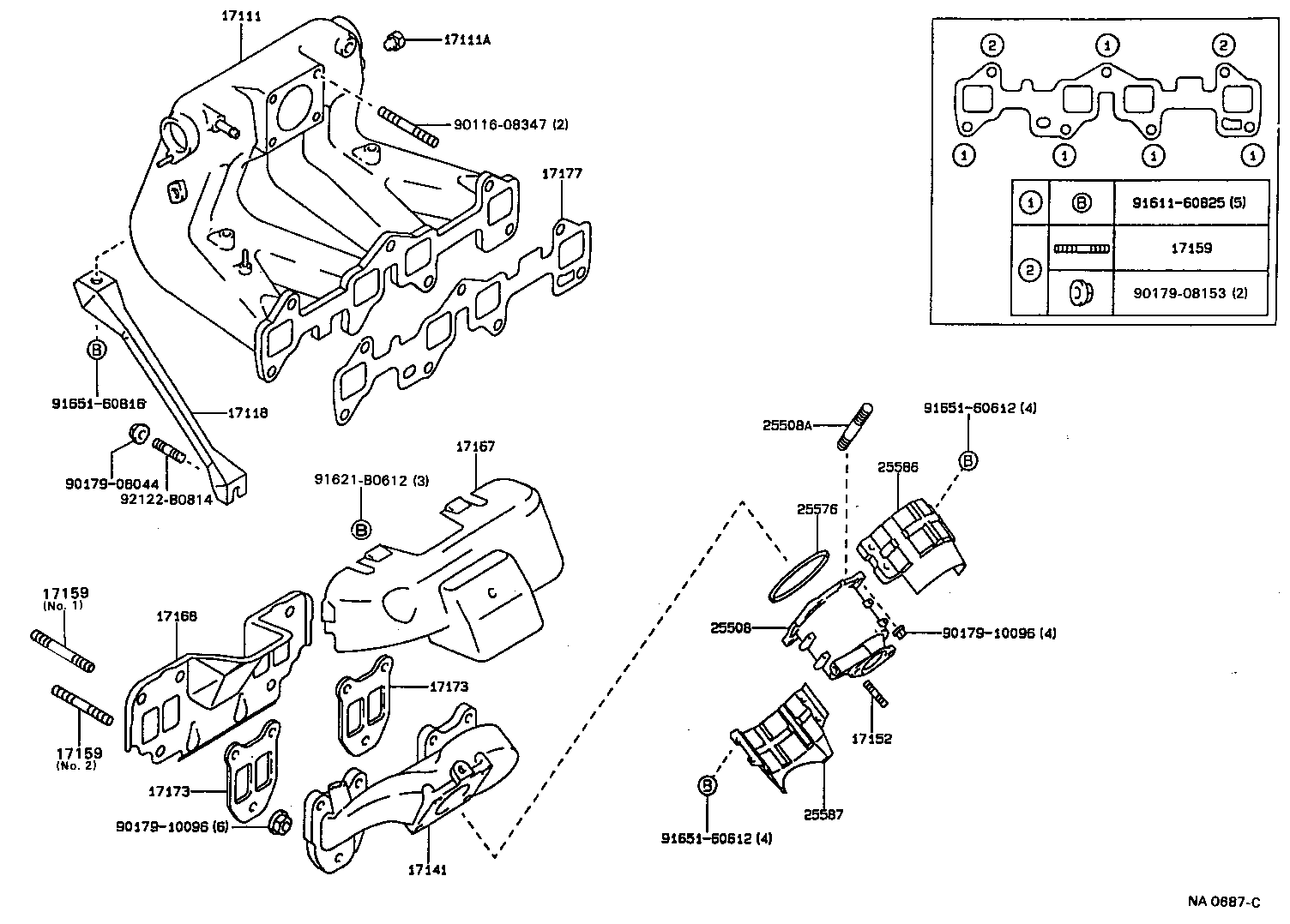 17141-11160 MANIFOLD, EXHAUST product image