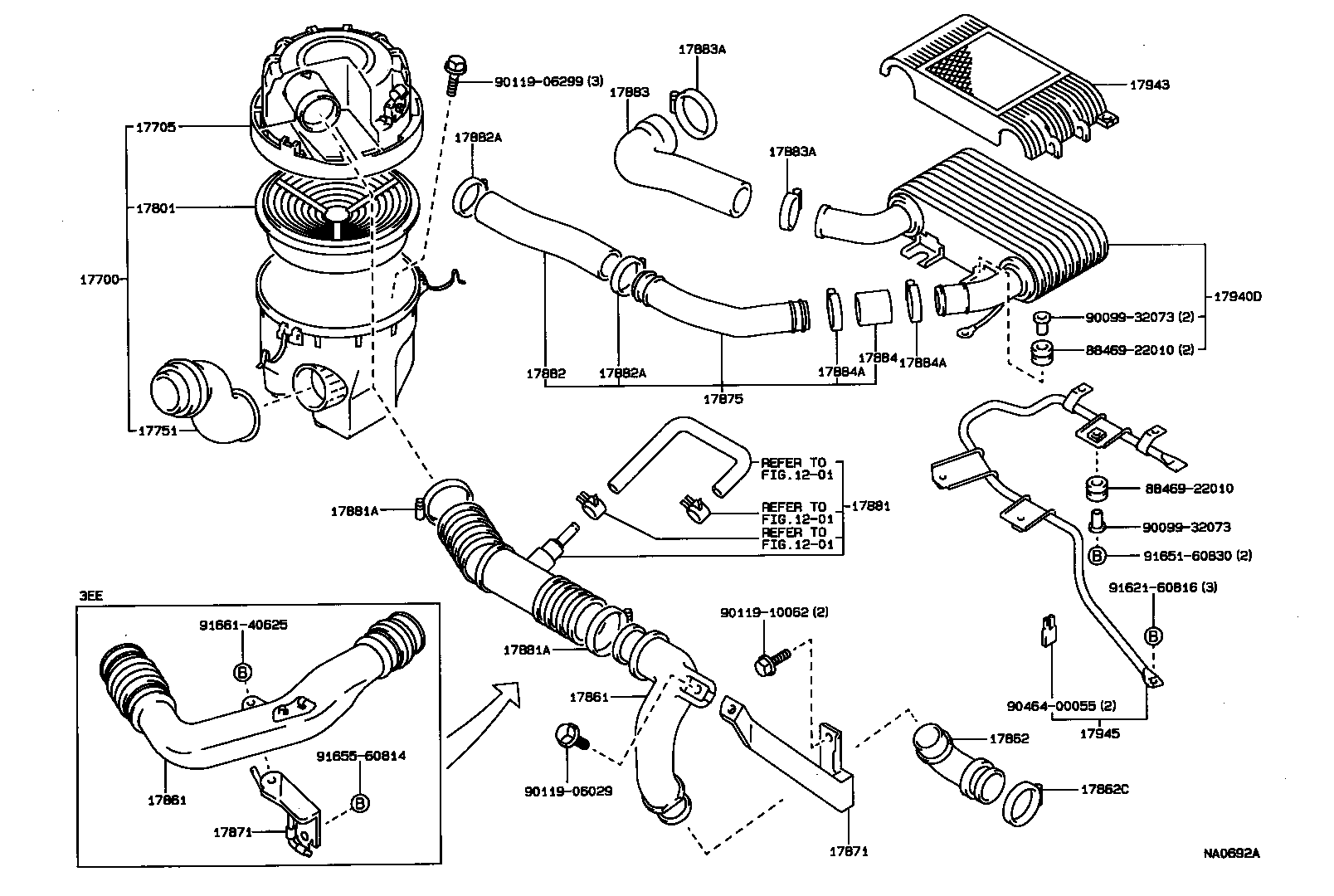 17700-11490 CLEANER ASSY, AIR product image