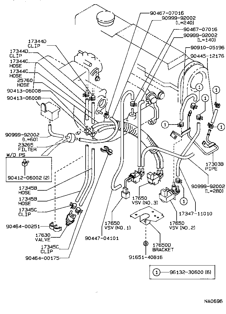 17691-11010 BRACKET, VACUUM CONTROL VALVE, NO.1 product image