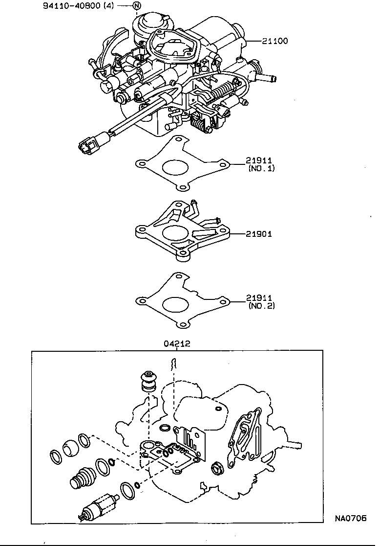 04212-15092 GASKET KIT, CARBURETOR product image