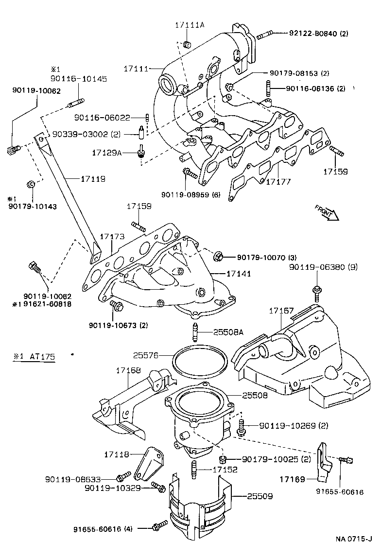 17101-74170 MANIFOLD, INTAKE product image