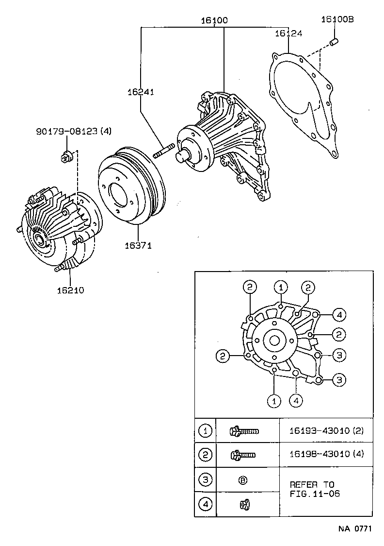 16100-79116 PUMP ASSY, ENGINE WATER product image