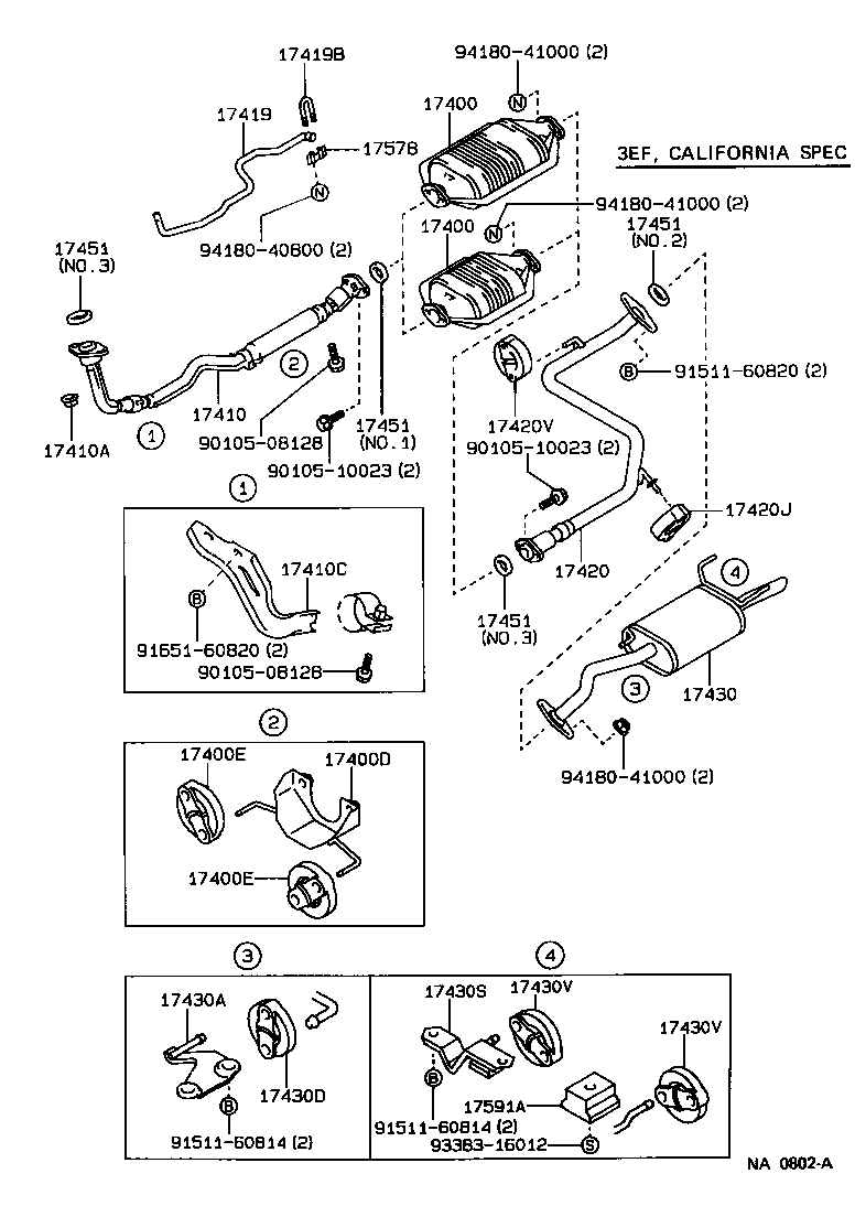 17430-11380 PIPE ASSY, EXHAUST, TAIL product image