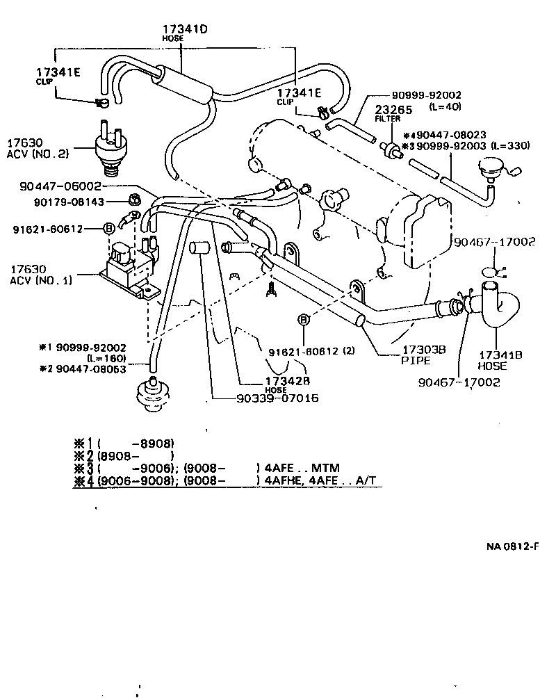 17344-74020 HOSE, NO.4(FOR IDLE-UP) product image