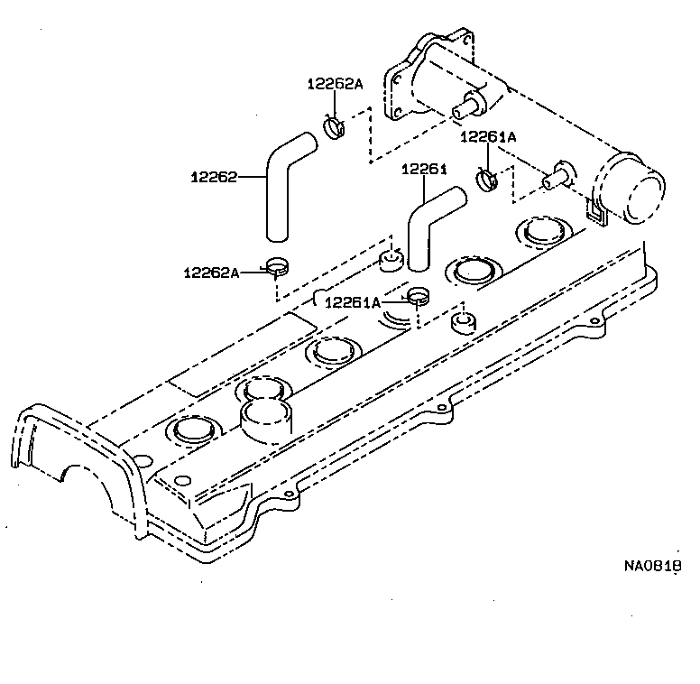 12262-73040 HOSE, VENTILATION, NO.2 product image